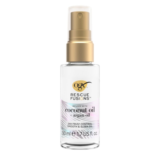 OGX Rescue Fusions 24H Frizz Control Smooth & Sleek Oil Έλαιο Μαλλιών … OGX Rescue Fusions 24H Frizz Control Smooth & Sleek Oil Έλαιο Μαλλιών …