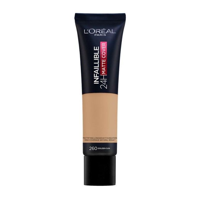 LOreal Paris Infaillible 24h Matte Cover Make Up 260 Golden Sun 30ml LOreal Paris Infaillible 24h Matte Cover Make Up 260 Golden Sun 30ml