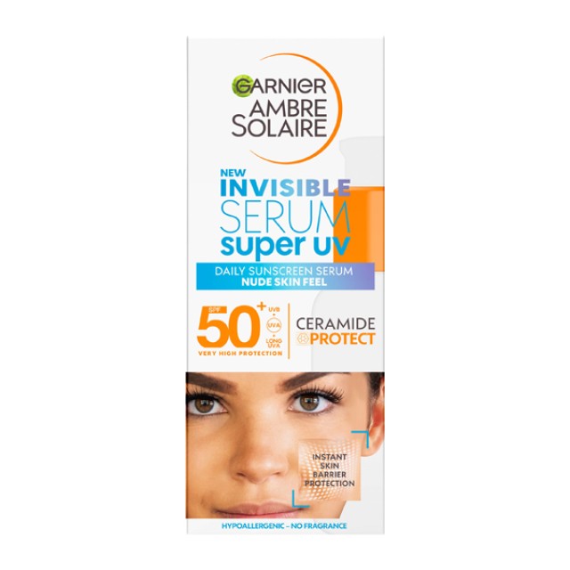 Garnier Ambre Solaire Super UV Invisible Serum Ορός Προσώπου με SPF50+ 30ml