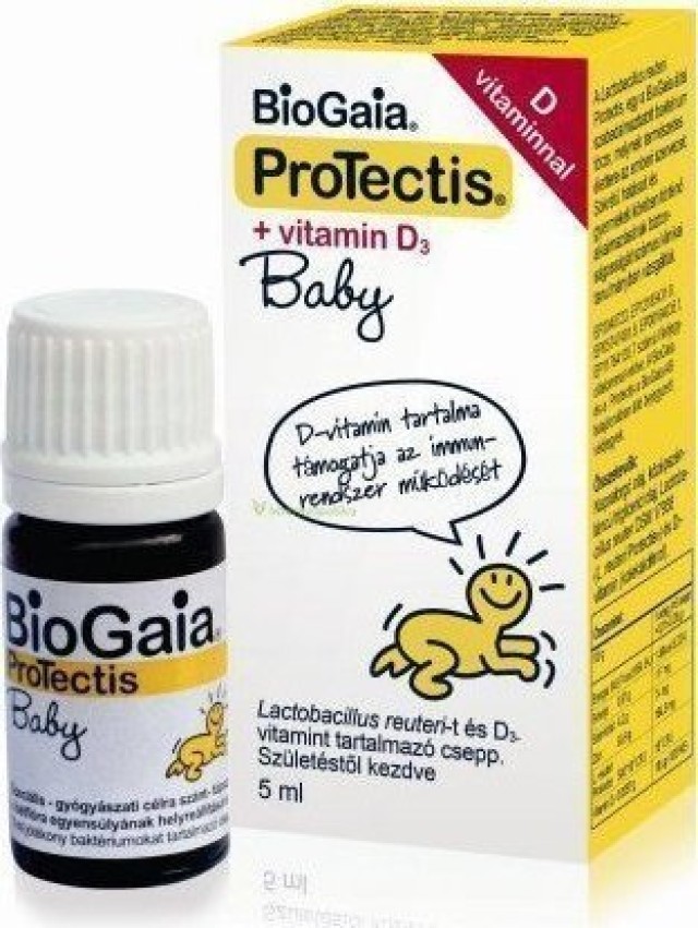 BioGaia ProTectis Baby Drops + Vitamin D3, Προβιοτικό σε Σταγόνες για την Αντιμετώπιση των Κολικών του 1ου τριμήνου στα Βρέφη 5ml
