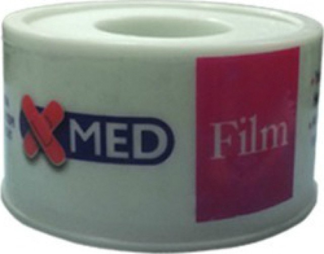 Medisei X-Med Film Tape 5m x 2,5cm Διάφανη Αδιάβροχη Ταινία Στήριξης 1 Ρολό