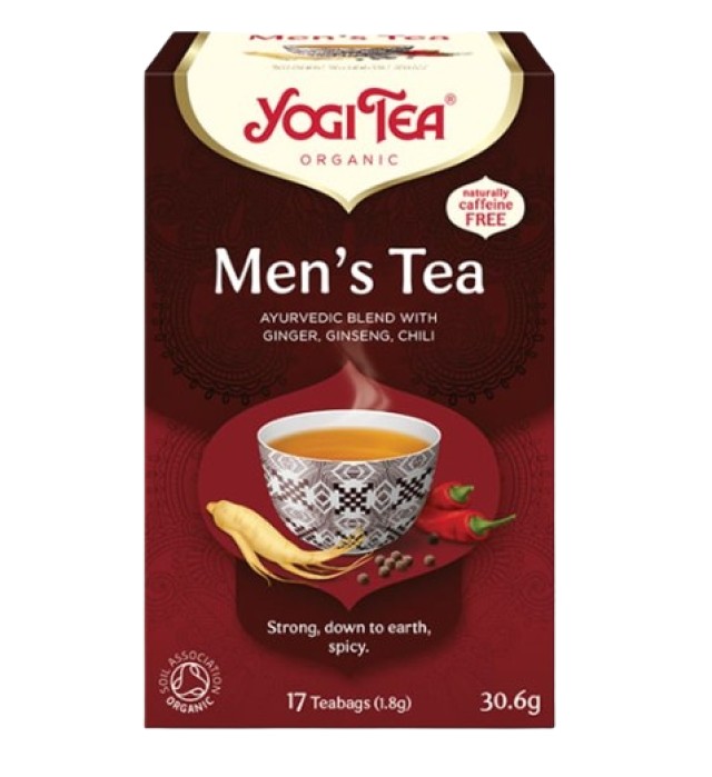 Yogi Tea Men's Tea για Τόνωση & Ενίσχυση της Αντοχής 17 Φακελάκια x 1,8gr [30,6gr]