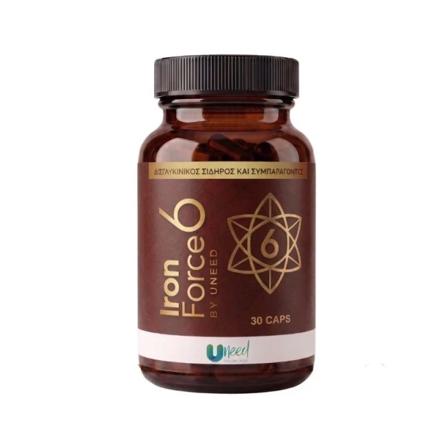 Uneed Iron Force 6 Συμπλήρωμα Διατροφής Με Σίδηρο, 30 Φυτικές Κάψουλες