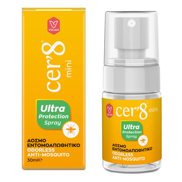 Vican Cer 8 Mini Ultra Protection Άοσμο Εντομοαπωθητικό Spray 30ml