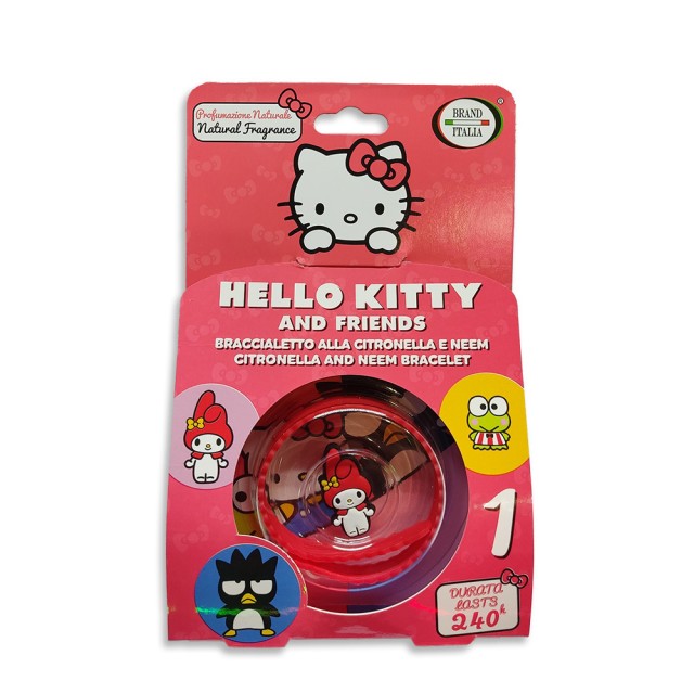 Medico Brand Italia Hello Kitty Αντικουνουπικό Βραχιόλι Κόκκινο 1 Τεμάχιο