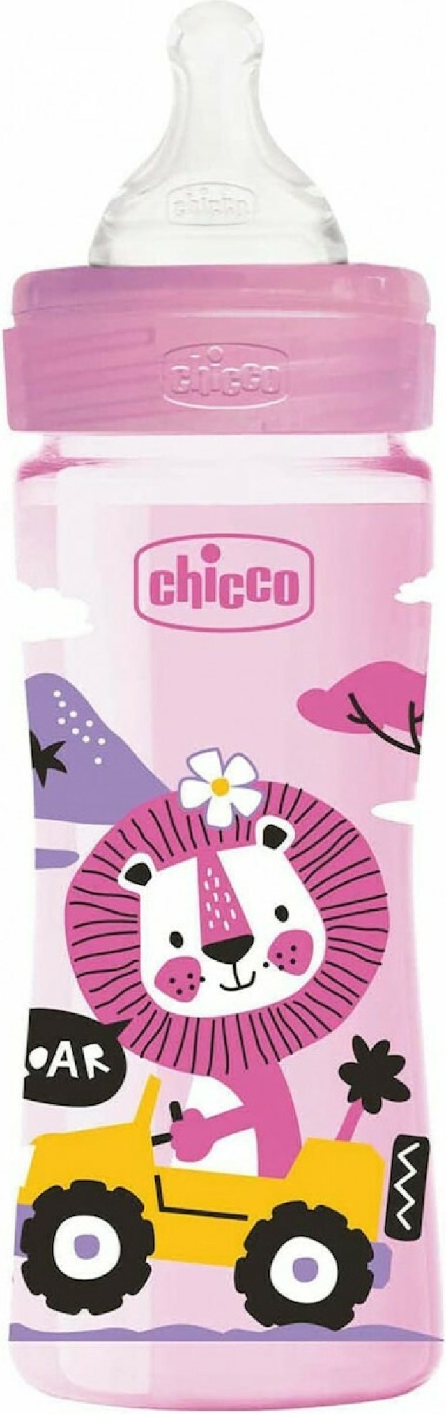 Chicco Well Being Πλαστικό Μπιμπερό με Σχέδια και Θηλή Σιλικόνης Μέτρι …