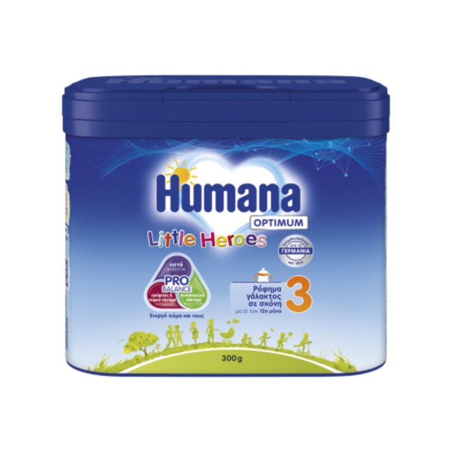 Humana Optimum 3 Little Heroes Γάλα σε Σκόνη Μετά τον 12ο Μήνα 300gr