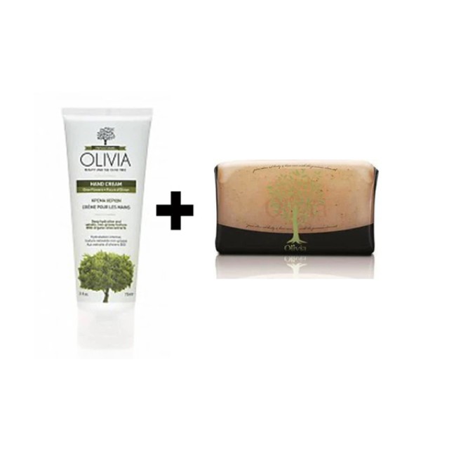 Olivia Πακέτο προσφοράς κρέμα χεριών 75 ml + απολεπιστικό σαπούνι 125 …