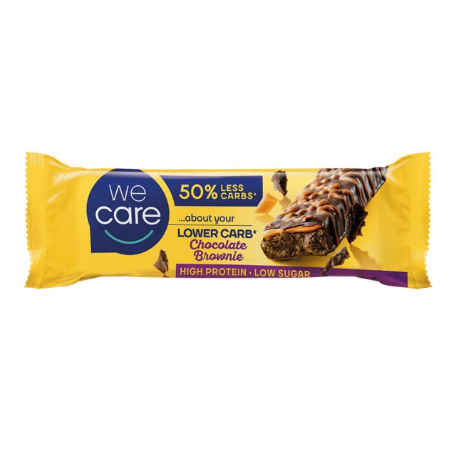 WeCare Lower Carb Chocolate Brownie Μπάρα Σοκολάτας Γάλακτος με Στρώση …