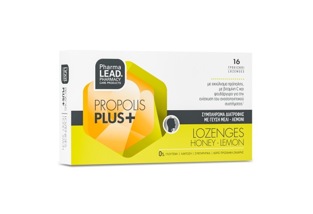 PharmaLead Propolis Plus+ Lozenges Honey - Lemon Συμπλήρωμα Διατροφής …