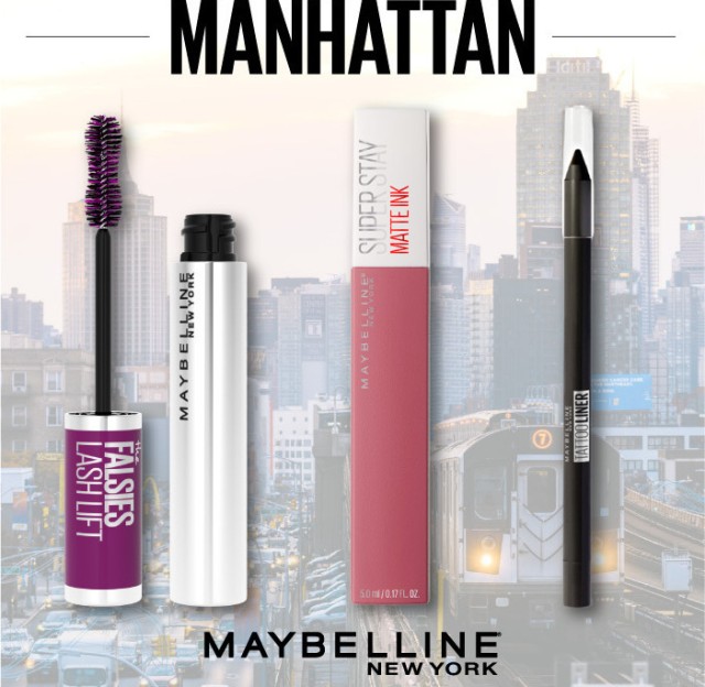 Maybelline PROMO Manhattan Make Up Set The Falsies Lash Lift Mascara γ … Maybelline PROMO Manhattan Make Up Set The Falsies Lash Lift Mascara γ …