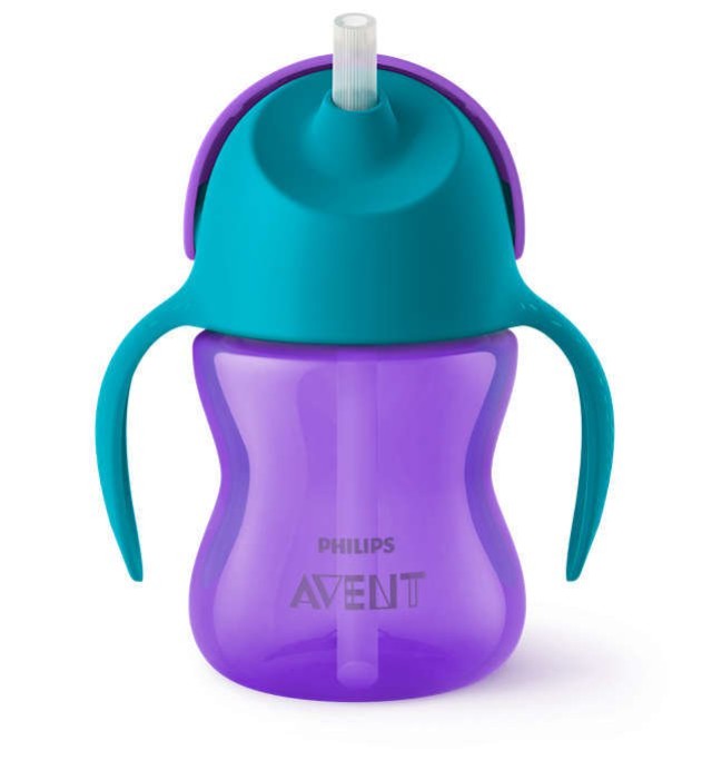 Avent Κύπελλο με Καλαμάκι SCF796/02 Μωβ 200ml, 1 τεμάχιο Avent Κύπελλο με Καλαμάκι SCF796/02 Μωβ 200ml, 1 τεμάχιο