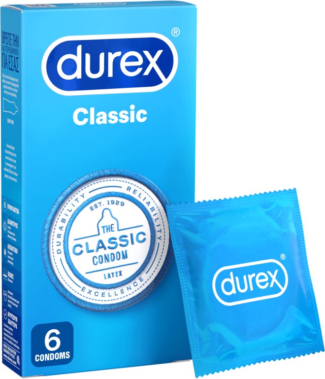 Durex Προφυλακτικά Ευκολοφόρετα Classic 6 Τεμάχια Durex Προφυλακτικά Ευκολοφόρετα Classic 6 Τεμάχια