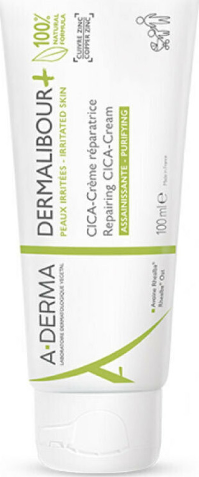 A-Derma Dermalibour+ Cica Cream Επανορθωτική - Εξυγιαντική Κρέμα για Πρόσωπο - Σώμα για την Επανόρθωση της Ερεθισμένης και Εύθραυστης Επιδερμίδας 100ml