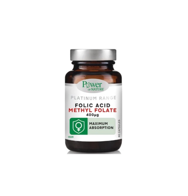 Power of Nature Platinum Range Folic Acid Methyl Folate 400μg Συμπλήρω &hellip;