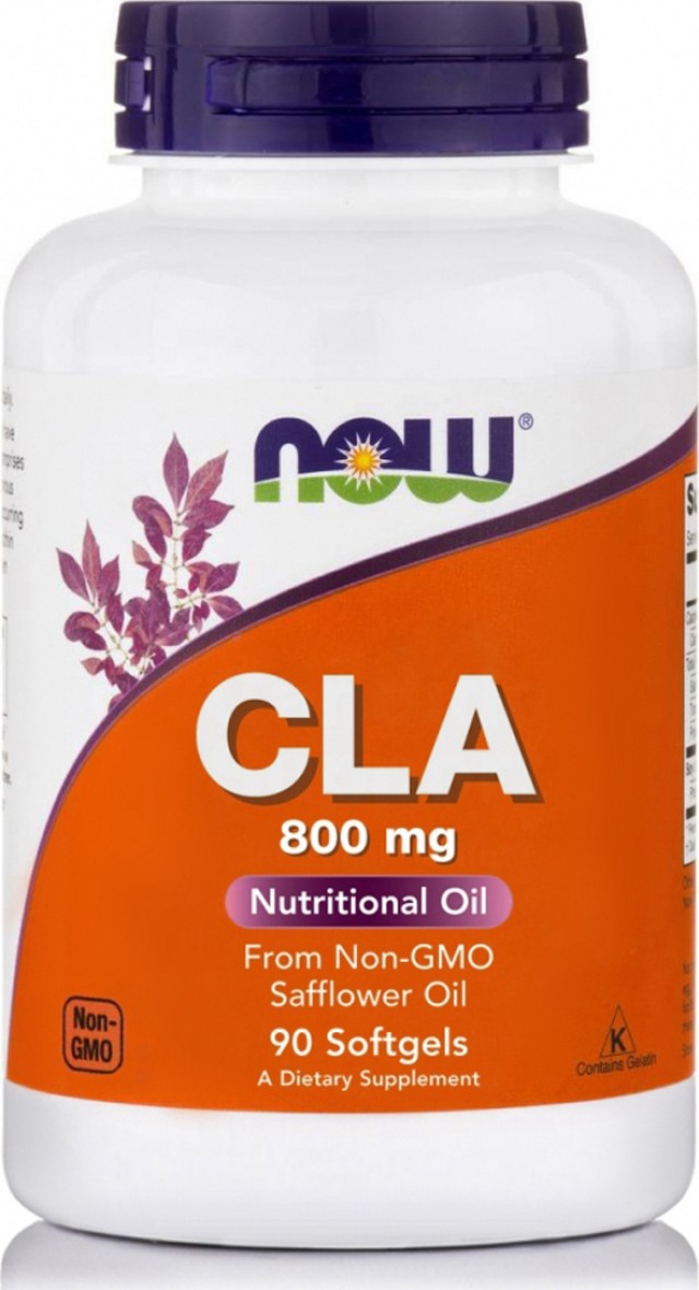 Now Foods CLA 800mg Συμπλήρωμα Διατροφής για την Καύση του Λίπους 90 Μαλακές Κάψουλες