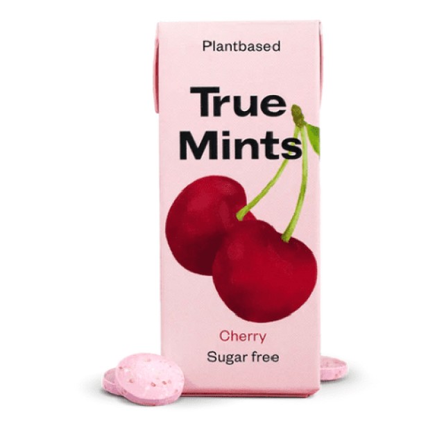 True Mints Cherry Sugar Free Φυσικές Παστίλιες με Γεύση Κεράσι Χωρίς Ζ …