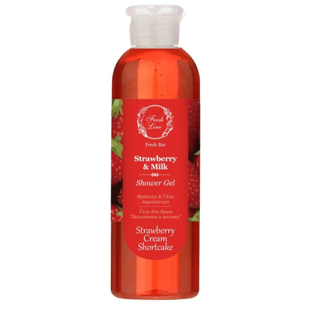 Fresh Line Strawberry & Milk Shower Gel Αφρόλουτρο Φράουλα & Γάλα 200m &hellip;
