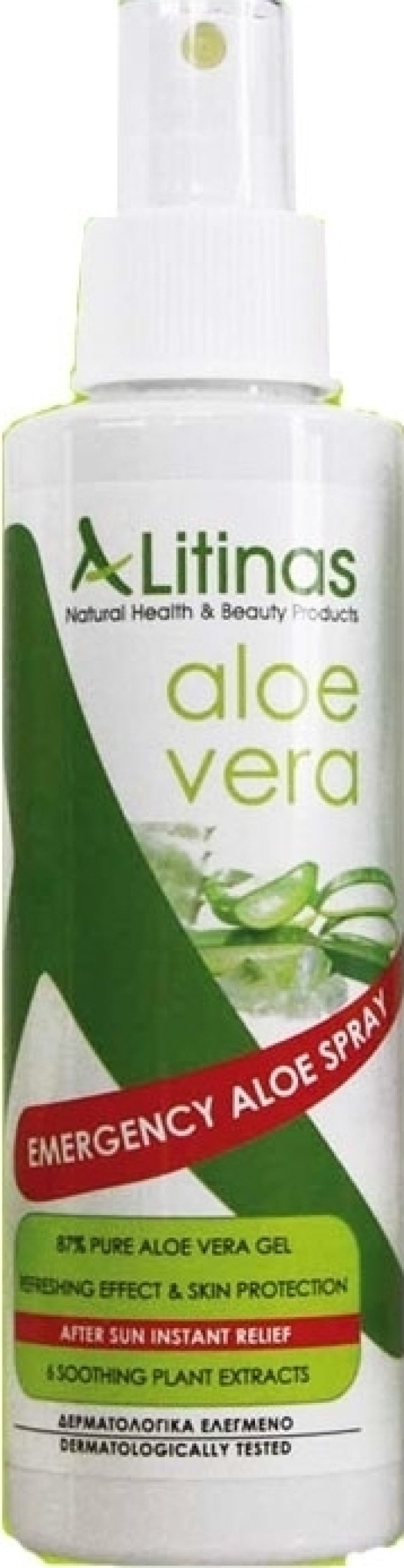 Litinas Emergency Aloe Spray - Δροσιστικό υγρό τζελ Aλόης, 150ml