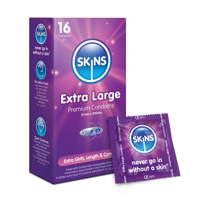 Skins Extra Large Condoms Χωρίς Latex 16 Τεμάχια Skins Extra Large Condoms Χωρίς Latex 16 Τεμάχια