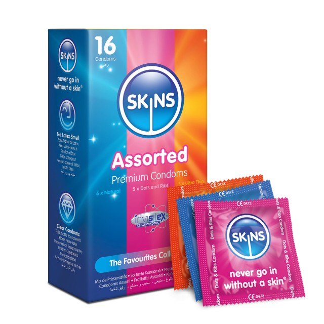 Skins Assorted Condoms Ποικιλία Προφυλακτικών 16 Τεμάχια Skins Assorted Condoms Ποικιλία Προφυλακτικών 16 Τεμάχια