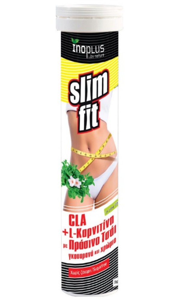 Ino Plus Slim Fit CLA - L-Carnitine Συμπλήρωμα Διατροφής  με Πράσινο Τσάι και Καρνιτίνη για τον Μεταβολισμό 20 Αναβράζοντα Δισκία