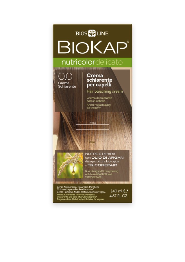 Biokap Nutricolor Delicato No0.0 Hair Bleaching Cream Ξανθιστική Κρέμα για Φυσικό Άνοιγμα των Μαλλιών 140ml