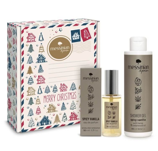 Messinian Spa PROMO Xmas Box Shower Gel Spicy Vanilla Αφρόλουτρο Κάννα …