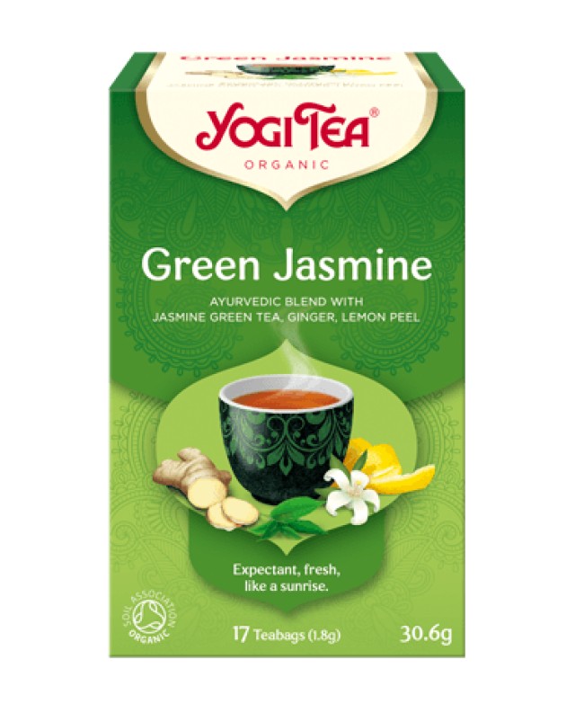 Yogi Tea Green Jasmine Πράσινο Τσάι με Γιασεμί, Τζίντζερ & Λεμόνι 17 Φ …