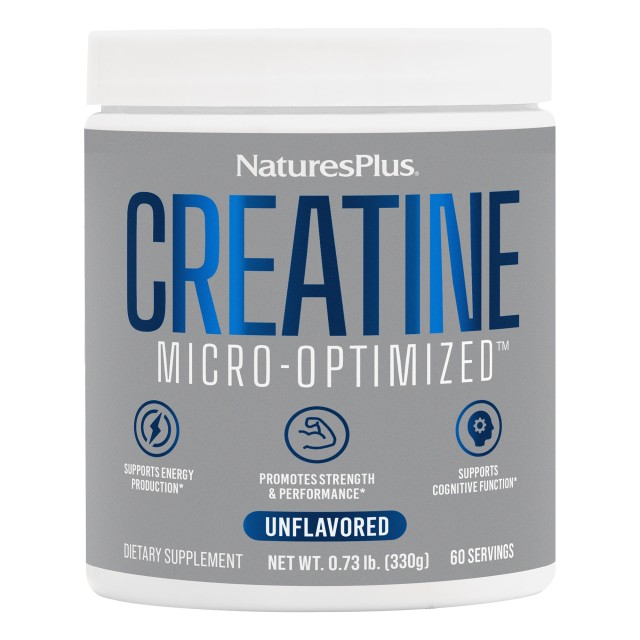Natures Plus Creatine Monohydrate Powder Μονοϋδρική Κρεατίνη Χωρίς Γεύ &hellip;
