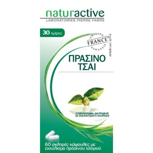 Naturactive Πράσινο Τσάι Συμπλήρωμα Διατροφής για την Ενίσχυση της Καύσης του Λίπους και την Εξάλειψη της Κυτταρίτιδας 60 Ταμπλέτες