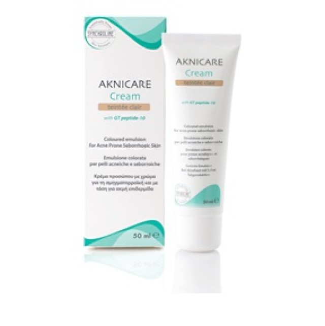 Synchroline Aknicare Cream Teintee Clair Κρέμα Προσώπου Με Χρώμα 50 ml