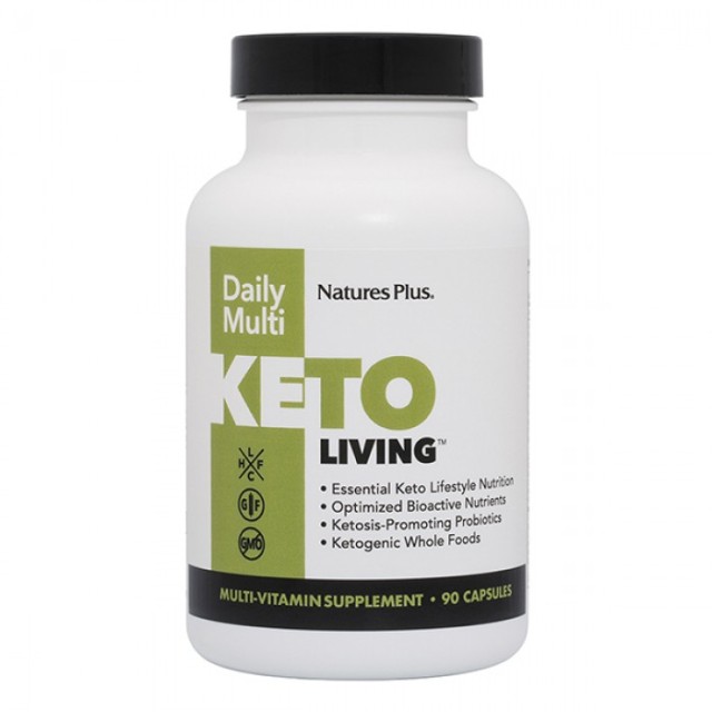 Nature's Plus Keto Living Daily Multi Συμπλήρωμα για Κετογονική Διατροφή 90 Φυτικές Κάψουλες