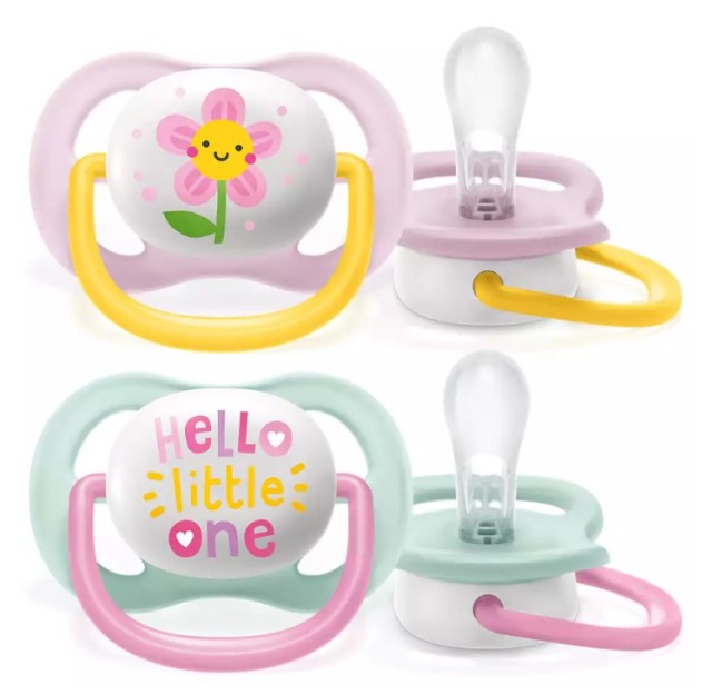 Avent Philips Ultra Air Happy Ορθοδοντική Πιπίλα Σιλικόνης 0-6m Ροζ - &hellip;