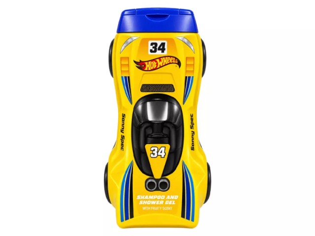 Mattel Hot Wheels 2D 2σε1 Σαμπουάν & Αφρόλουτρο Κίτρινο, 300ml Mattel Hot Wheels 2D 2σε1 Σαμπουάν & Αφρόλουτρο Κίτρινο, 300ml