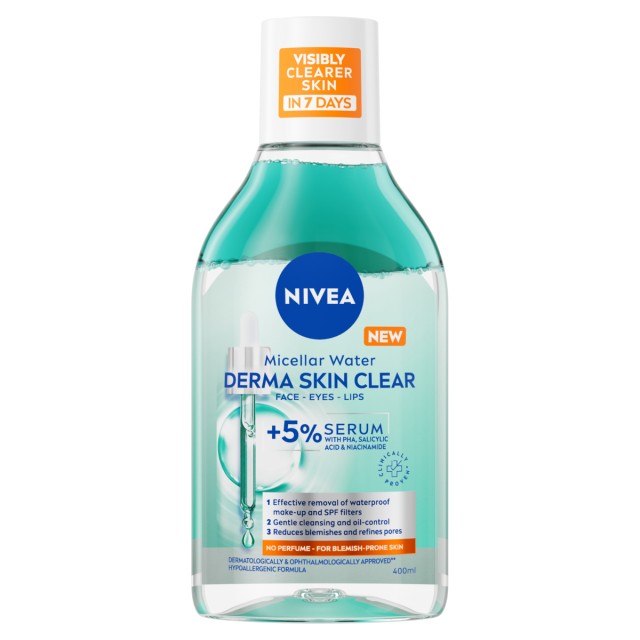 Nivea Micellar Derma Skin Clear Infused Νερό Καθαρισμού Προσώπου 400ml