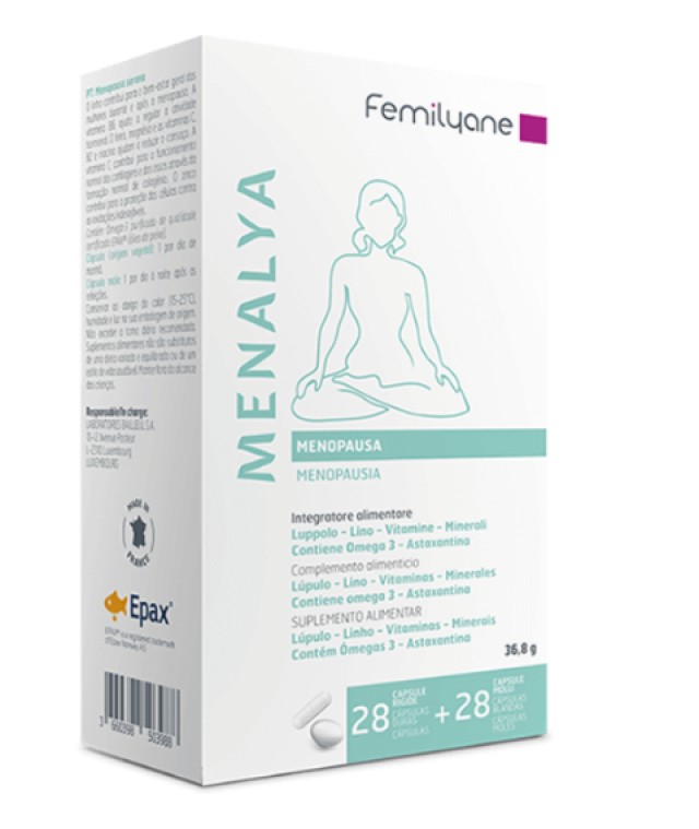 Biorga Menalya Femilyane Menopausa για μία Ήρεμη & Ανέμελη Εμμηνόπαυση 28 Σκληρές + 28 Μαλακές Κάψουλες