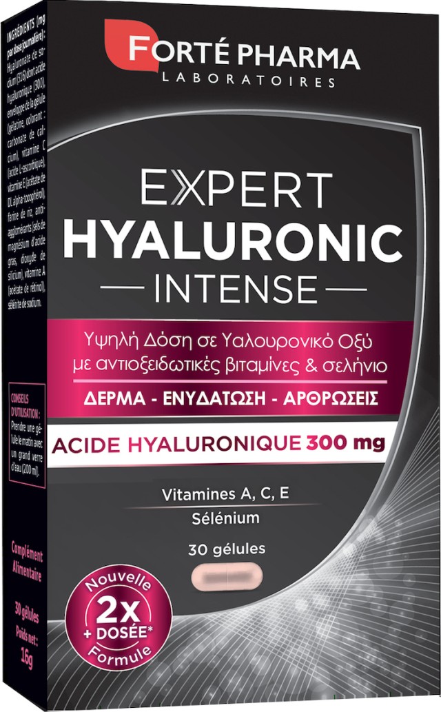 Forte Pharma Expert Hyaluronic Intense Συμπλήρωμα Διατροφής Με Υαλουρονικό 30 Κάψουλες