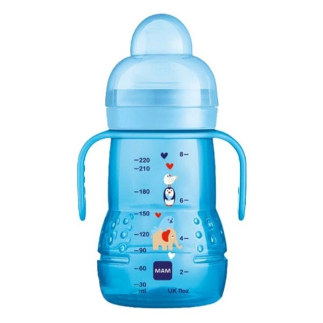 Mam Trainer+ Μπιμπερό με Λαβές 4m+ Χρώμα: Μπλε, 220ml [450B]