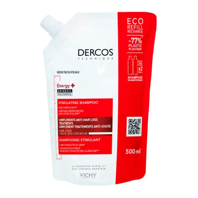 Vichy Dercos Energy+ Refill Δυναμωτικό Σαμπουάν Κατά της Τριχόπτωσης, …