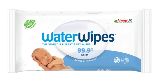 WaterWipes Bio 100% Βιοδιασπώμενα Άοσμα Μωρομάντηλα με 99,9% Νερό 60 Τεμάχια