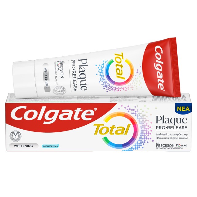 Colgate Total Plaque Pro Release Whitening Οδοντόκρεμα Λεύκανσης & Κατ …