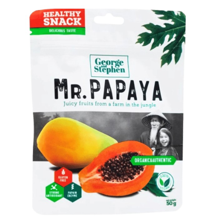 George & Stephen Mr. Papaya Αποξηραμένο Φρούτο Παπάγια 50gr George & Stephen Mr. Papaya Αποξηραμένο Φρούτο Παπάγια 50gr
