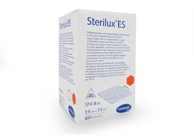 Hartmann Sterilux ES 7,5cmx7,5cm Γάζες μη Αποστειρωμένες 17 Κλωστών 10 … Hartmann Sterilux ES 7,5cmx7,5cm Γάζες μη Αποστειρωμένες 17 Κλωστών 10 …