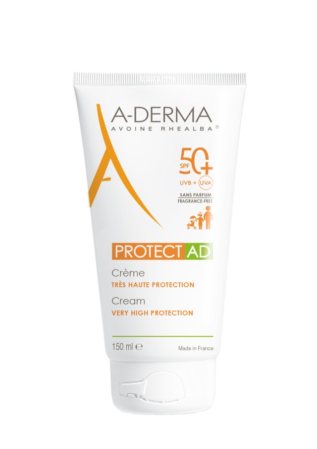 A-Derma Protect AD Creme Tres Haute Protection SPF50+ Αντηλιακή Κρέμα για Πρόσωπο - Σώμα Πολύ Υψηλής Προστασίας για Ατοπικό - Επιρρεπές Δέρμα 150ml -15% Επί του Είδους