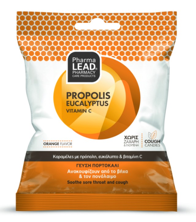 PharmaLead Propolis Eucalyptus + Vitamin C Καραμέλες Με Γεύση Πορτοκάλ …