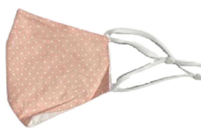 Classic Mask Υφασμάτινη Μάσκα Χρώμα:Μικρό Πουά Ροζ Ενηλίκων Διπλή Βαμβ …