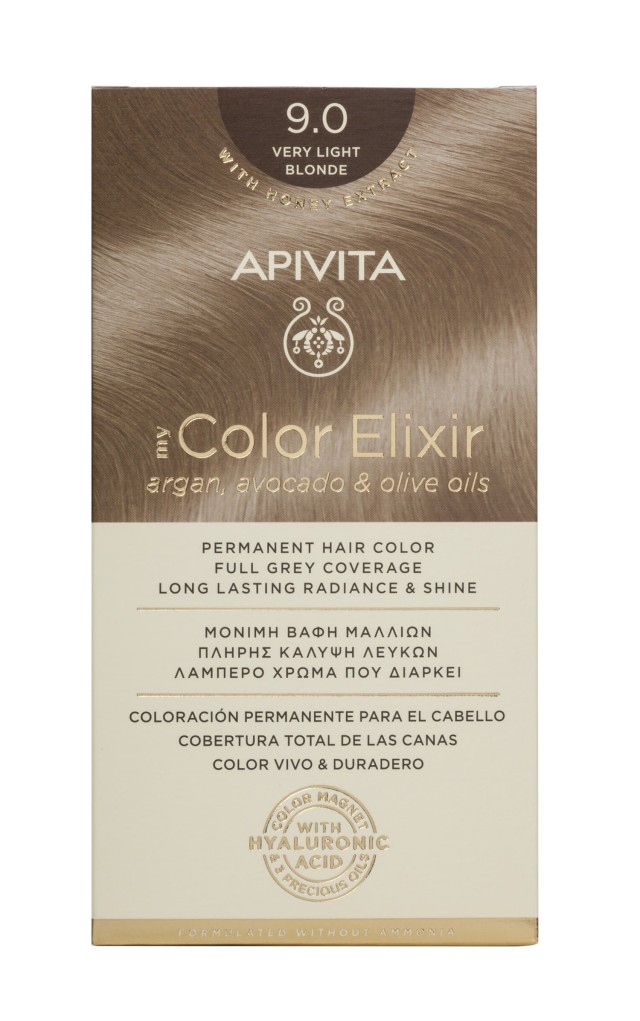 Apivita My Color Elixir No9.0 Ξανθό Πολύ Ανοιχτό Κρέμα Βαφή Σε Σωληνάριο 50ml - Ενεργοποιητής Χρώματος 75ml