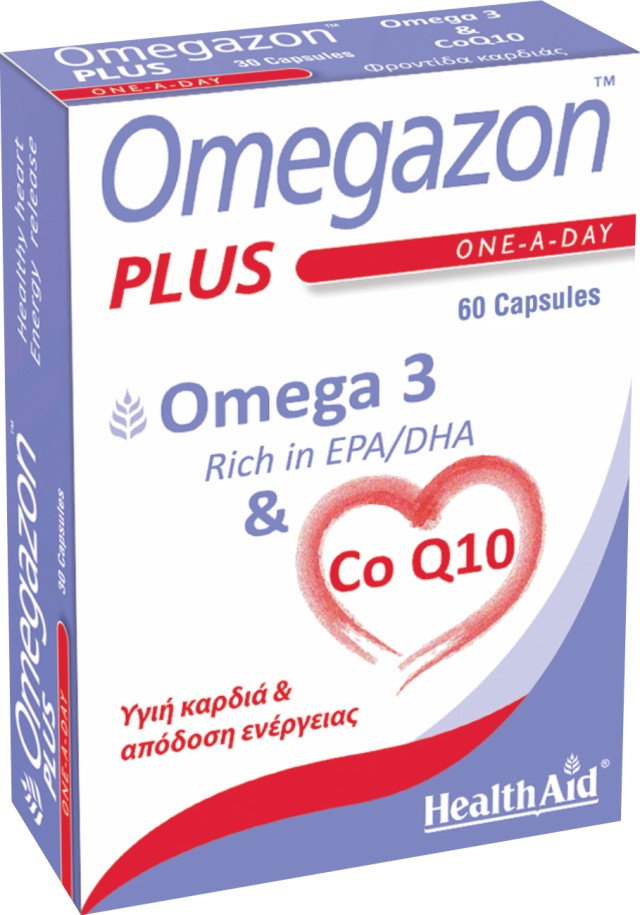 Health Aid Omegazon Plus (Omega 3 & Co Q10) Συμπλήρωμα Διατροφής για &hellip;