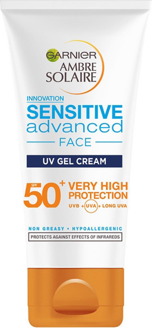 Garnier Ambre Solaire Advanced Face Protection UV Gel Cream Αντηλιακή Κρέμα Gel Προσώπου SPF50+ 50ml